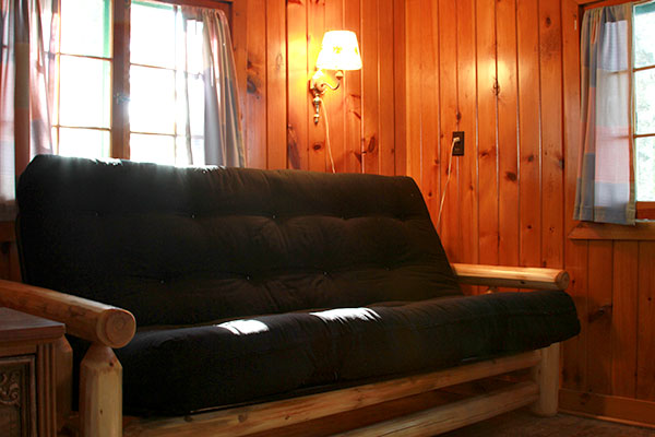 One bedroom log frame futon